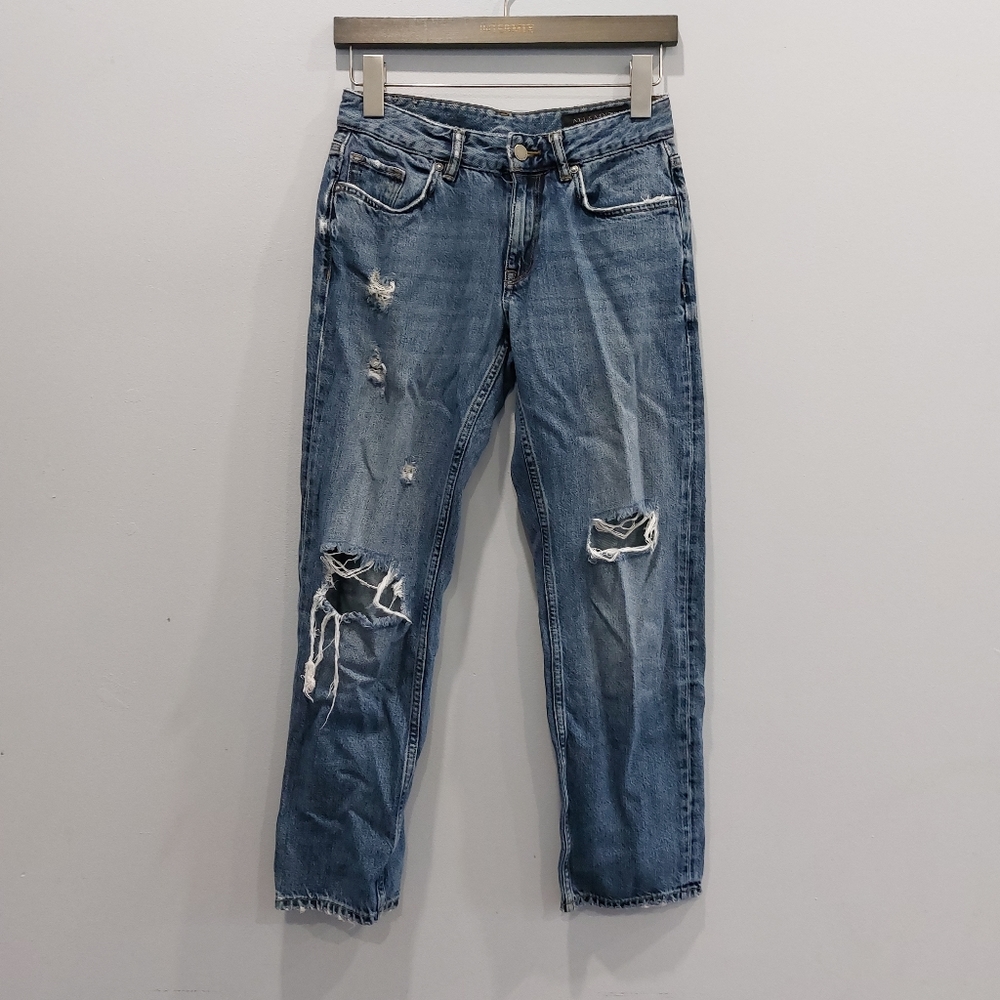 All Saints Alana Boys Jeans Distressed Denim
